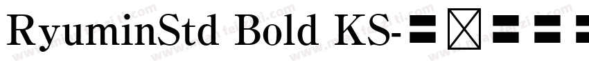 RyuminStd Bold KS字体转换